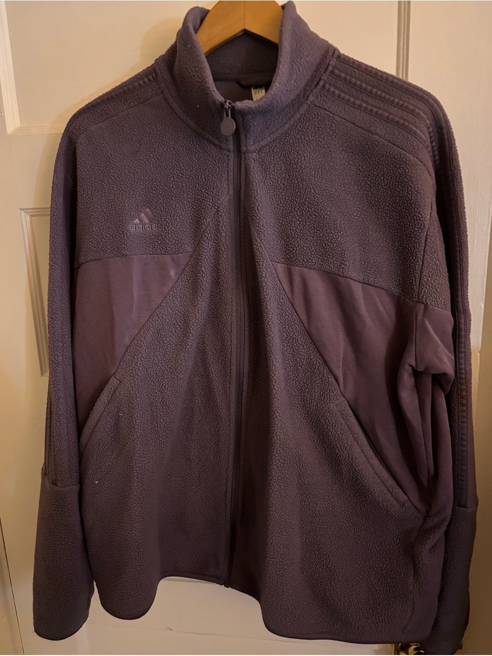 adidas Zip-Up Performance Fleece Jacket in Plum